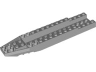 LEGO onderdeel Aircraft Fuselage Forward Bottom Angular 4 x 18 x 1 1/3 with 2 x 14 Recessed Center and 13 Holes 42863