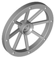 LEGO part Wheel Wagon Large 33mm D., Hole Notched for Wheels Holder Pin 4489b