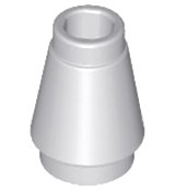 LEGO part Cone 1 x 1 with Top Groove 4589b