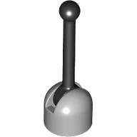 Antenna Small Base with Black Lever (4592 / 4593) en gris bleuté clair, numéro de pièce LEGO 4592c02
