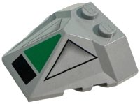 LEGO part Wedge 4 x 4 x 1 1/3 Pyramid Center with SW Clone Walker Pattern 47757pb02