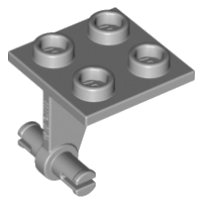 LEGO part Plate, Modified 2 x 2 Thin with Dual Wheels Holder - Split Pins 4870