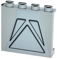 LEGO part Panel 1 x 4 x 3 with Side Supports - Hollow Studs with 3 Triangular Depressions Pattern (Sticker) - Set 75139 60581pb078