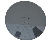 LEGO part Tile, Round 8 x 8 with 4 Studs in Center with SW Millennium Falcon Pattern (Sticker) - Sets 7965 / 75105 6177pb010