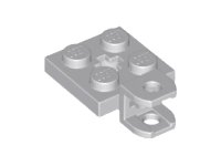 LEGO part Plate, Modified 2 x 2 with Tow Ball Socket, Short, Flattened with Holes and Axle Hole in Center 63082