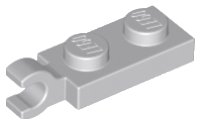 LEGO part Plate, Modified 1 x 2 with Clip on End (Horizontal Grip) 63868