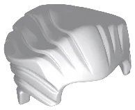 Minifigure, Hair Swept Back with Widow's Peak in light bluish gray, LEGO part number 64798