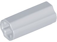 LEGO part Technic, Axle Connector 2L (Smooth with x Hole + Orientation) 6538c