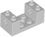 LEGO part Technic, Brick 2 x 4 x 1 1/3 with Axle Holes and 2 x 2 Cutout 67446