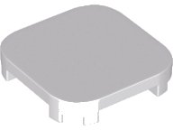 LEGO part Tile, Modified 4 x 4 with Rounded Corners and 4 Feet 68869