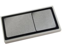LEGO part Tile 2 x 4 with Silver Vehicle Mirror with Black Border Pattern (Sticker) - Set 42128 87079pb1071