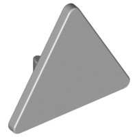 Road Sign 2 x 2 Triangle with Clip en gris bleuté clair, numéro de pièce LEGO 892
