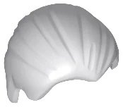 Minifigure, Hair Combed Front to Rear in light bluish gray, LEGO part number 92081
