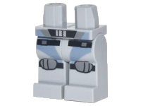 LEGO part Hips and Legs with Scuba Suit with Black Straps and Silver Buckles and Knee Pads Pattern 970c00pb0717