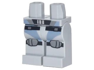 LEGO onderdeel Hips and Legs with Scuba Suit with Black Straps and Silver Buckles and Knee Pads Pattern (970c00pb0717)