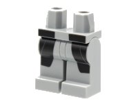 LEGO part Hips and Legs with Black Coattails Pattern 970c00pb1246