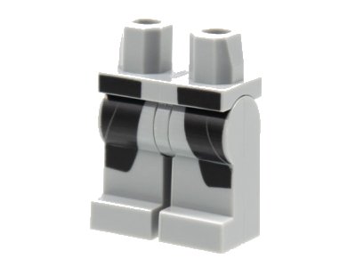 LEGO part Hips and Legs with Black Coattails Pattern (970c00pb1246)