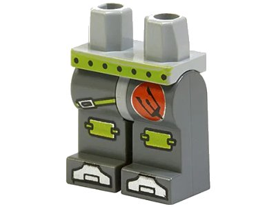 LEGO onderdeel Hips and Dark Bluish Gray Legs with Atlantis Diver Pattern (970c85pb02)