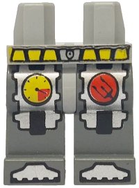 LEGO part Hips and Dark Bluish Gray Legs with Atlantis Diver with Pressure Gauge Pattern 970c85pb03