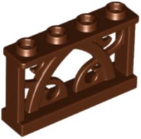 LEGO onderdeel Hek 1 x 4 x 2 Decoratief met 4 Studs 19121
