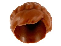 LEGO part Mini Puppe, Haare Weiblich Geflochtene Zöpfe zu Knoten gezogen, Löcher oben und hinten - Flexibel Gummi 24080
