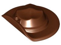 LEGO part Minifigure, Headgear Hat, Wide Brim Flat 30167