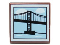 LEGO onderdeel Tegel 2 x 2 met Hangbrug Patroon 3068pb0674
