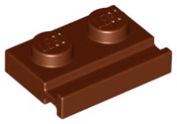 LEGO part Plate Special 1 x 2 with Door Rail 32028