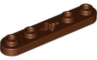 LEGO part Technic Plate 1 x 5 with Smooth Ends, 4 Studs and Centre Axle Hole 32124