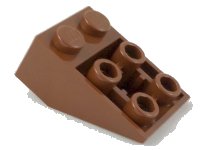 LEGO part Brick Sloped Inverted 33° 3 x 2, Connections between Studs, Ovoid Bottom Pin 3747b