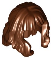 LEGO part Minifigure, Hair Mid-Length and Wavy with Bangs 37697