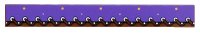 LEGO onderdeel Tile 1 x 8 with Dark Purple Cloth Strip with Bright Light Orange Dots, Dark Brown Stitching, Silver Nails and Eyelets Pattern 4162pb317