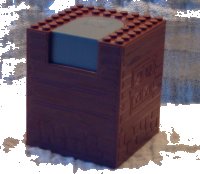 LEGO part Container, Box 8 x 8 x 8 with Dark Bluish Gray Switching Mechanism (Set 4756) 48316c01