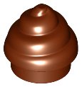 LEGO part Plate Round 1 x 1 Swirled Top / Poo 53119