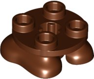 LEGO part Legs with Plate Round 2 x 2 and Axle Hole - 2 Feet 66858