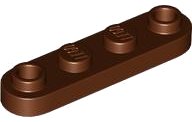 LEGO part Plate Special 1 x 4 Rounded with 2 Open Studs 77845