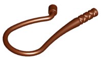 LEGO part Minifigure, Weapon Whip Bent Flexible 88704