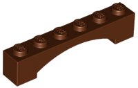 LEGO part Brick Arch 1 x 6 Raised Arch 92950