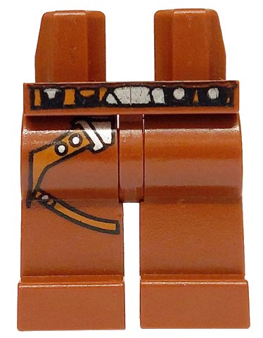 LEGO part Hips and Legs with SW Gunbelt, Rectangles on Hips Pattern (970c00pb0023)