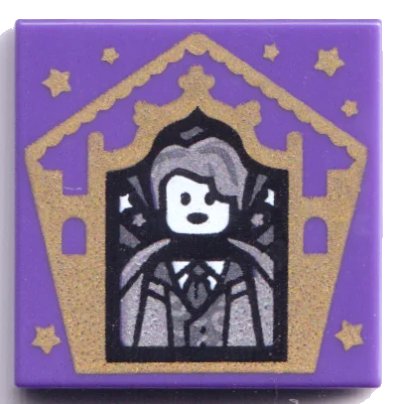 LEGO part Platte 2 x 2 mit HP Chocolate Frog Card Gilderoy Lockhart Muster (3068pb1747)