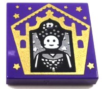 LEGO part Baldosa 2 x 2 with HP Chocolate Frog Card Seraphina Picquery Pattern 3068pb1750