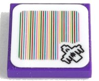 LEGO part Tile 2 x 2 with Super Mario Scanner Code Bogmire Pattern (Sticker) - Set 71399 3068pb1984