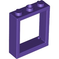 LEGO part Window 1 x 3 x 3 Flat Front 51239