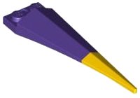 LEGO part Plate, Modified 1 x 2 with Angular Extension with Molded Flexible Yellow Tip Pattern 61406pb01