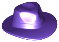 LEGO part Minifigure, Headgear Hat, Wide Brim Outback Style (Fedora) 61506
