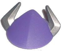 LEGO part Large Figure Head Top with Silver Horns Pattern (Zurg) 88059pb01