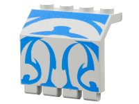 LEGO part Panel 2 x 4 x 3 1/3 with Hinge with Blue SW Gungan Sub Pattern 2582px1