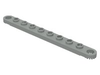 Technic Plate 1 x 10 with Toothed Ends, LEGO onderdeelnummer 2719