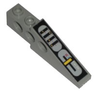 LEGO part Technic Slope 6 x 1 x 1 2/3 with Gearstick and Controls Pattern (Sticker) - Set 8280 2744pb015