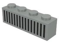 LEGO part Brique 1 x 4 avec Grille Noire avec 15 Lignes Verticales Motif 3010p04
